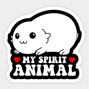 My Spirit Animal Is A Moopsy Funny Moopsy Lovers Sticker